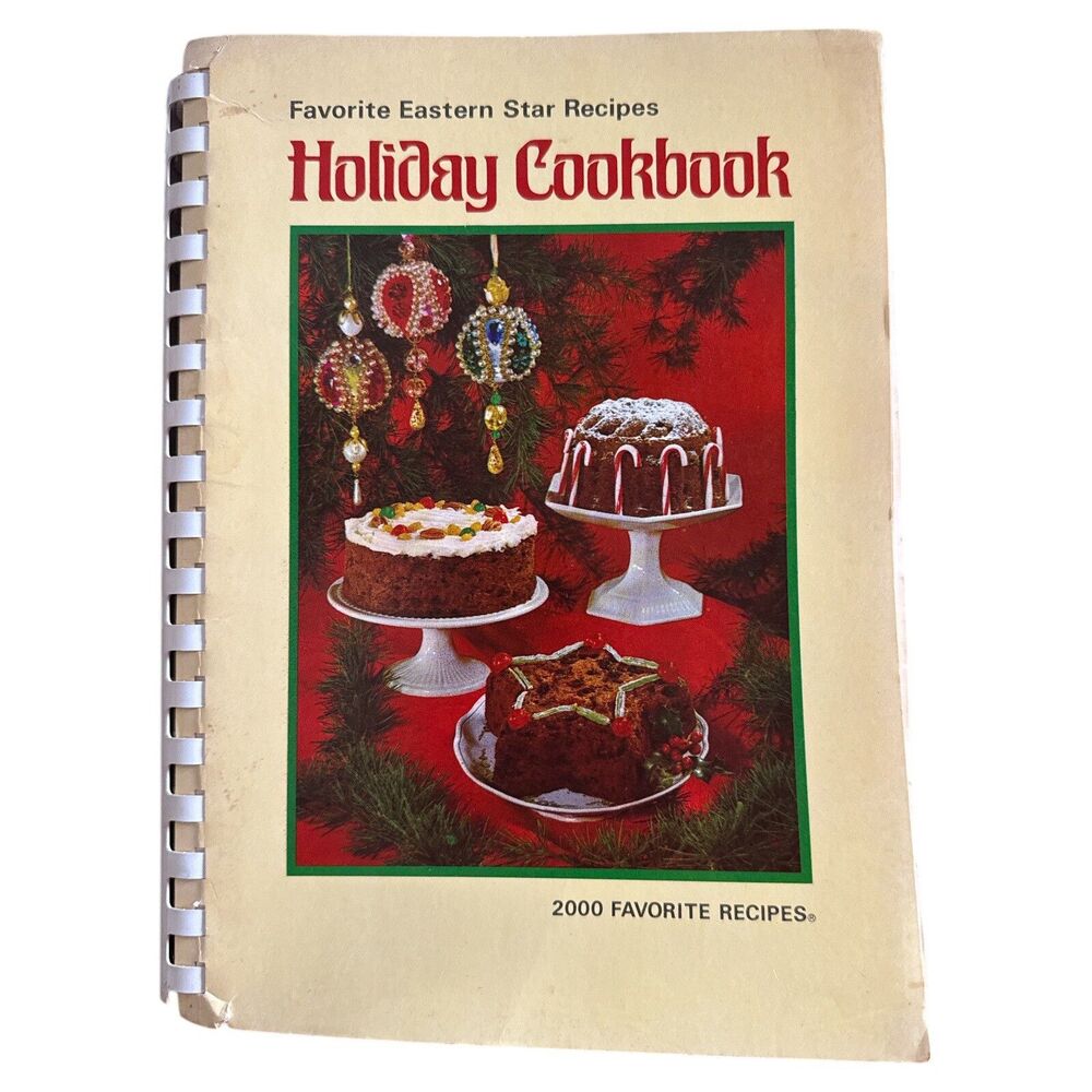 1970 Eastern Star Holiday Cookbook Montgomery AL Vintage Spiral VG Community